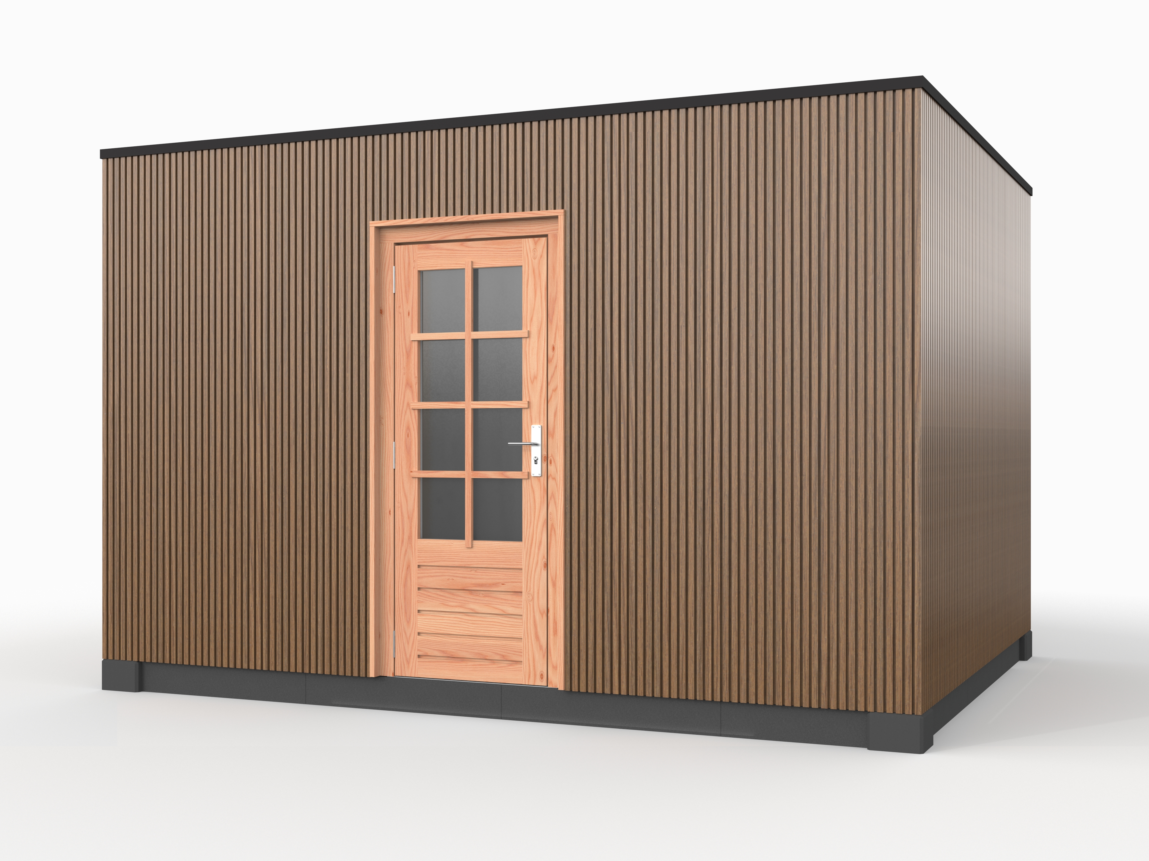 Douglas overkapping, 400 x 300, met schuur, Westwood Rhombus Teak - Afbeelding 1